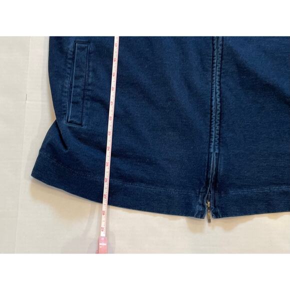 J. Jill Pure Jill Cotton Denim Chambray Zip Up Hoodie Jacket, Size XL - Picture 12 of 12